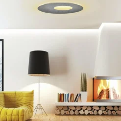 Luminaires Escale Plafonnier Escale BLADE OPEN LED Gris, 1 lumière* Éclairage Led