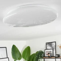 hofstein Plafonnier Esgos LED Blanc, 1 lumière, Télécommandes