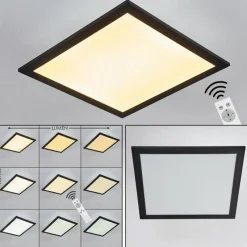 hofstein Plafonnier Essaouira LED Noir, 1 lumière, Télécommandes