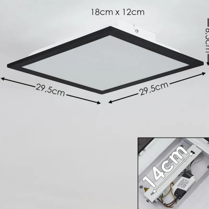 hofstein Plafonnier Essaouira LED Noir, 1 lumière, Télécommandes