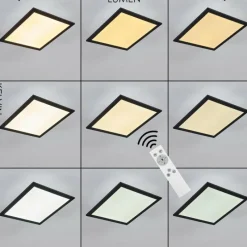 hofstein Plafonnier Essaouira LED Noir, 1 lumière, Télécommandes