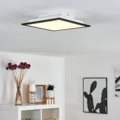 hofstein Plafonnier Essaouira LED Noir, 1 lumière, Télécommandes