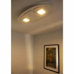 Luminaires Eva Luz Plafonnier Evaluz Ellipse LED Blanc, 2 lumières* Éclairage Led