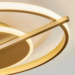 Lampes Art Déco-hofstein Plafonnier Evolene LED Or, 1 lumière