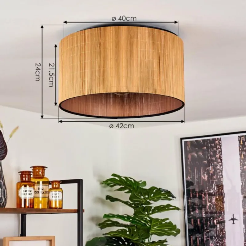 hofstein Plafonnier Exchange Noir, 1 lumière