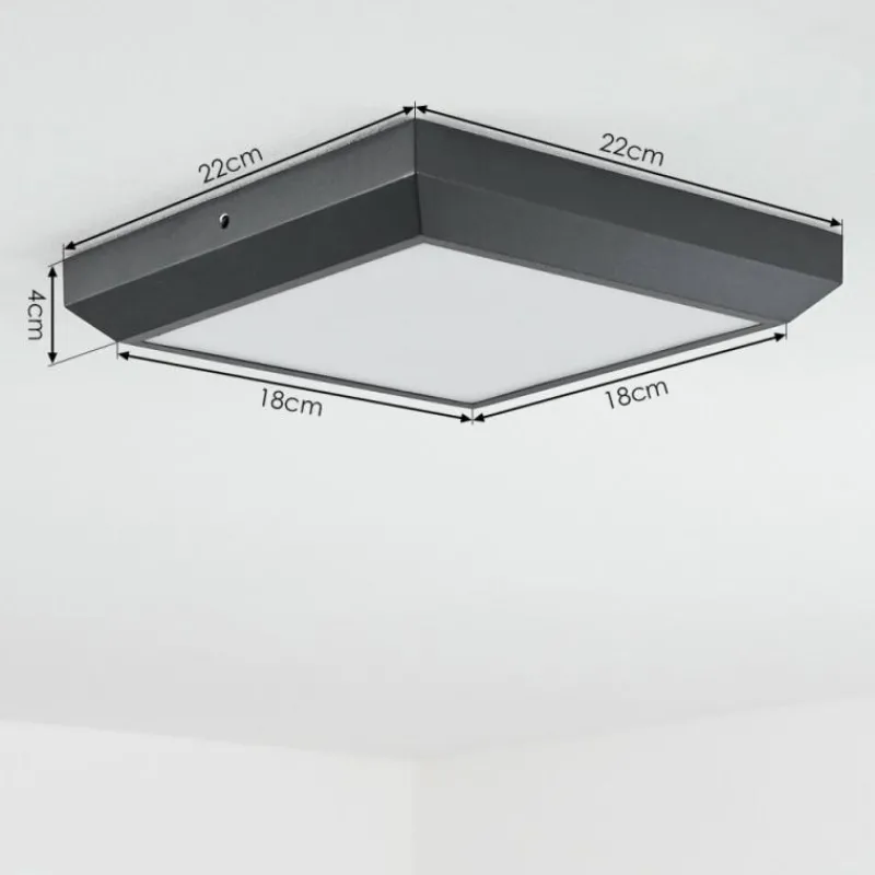 hofstein plafonnier extérieur Alkmaar LED Anthracite, 1 lumière