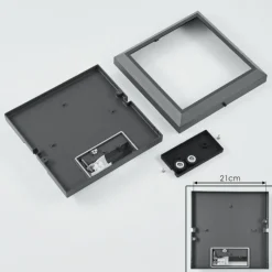 hofstein plafonnier extérieur Alkmaar LED Anthracite, 1 lumière