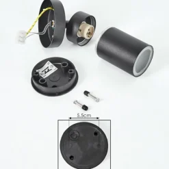 hofstein plafonnier extérieur Bessiebelle Noir, Blanc, 1 lumière