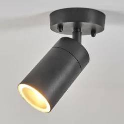 hofstein plafonnier extérieur Bessiebelle Noir, Blanc, 1 lumière