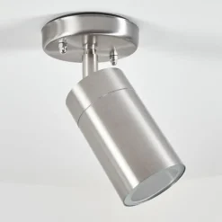 hofstein plafonnier extérieur Bessiebelle Acier inoxydable, Blanc, 1 lumière