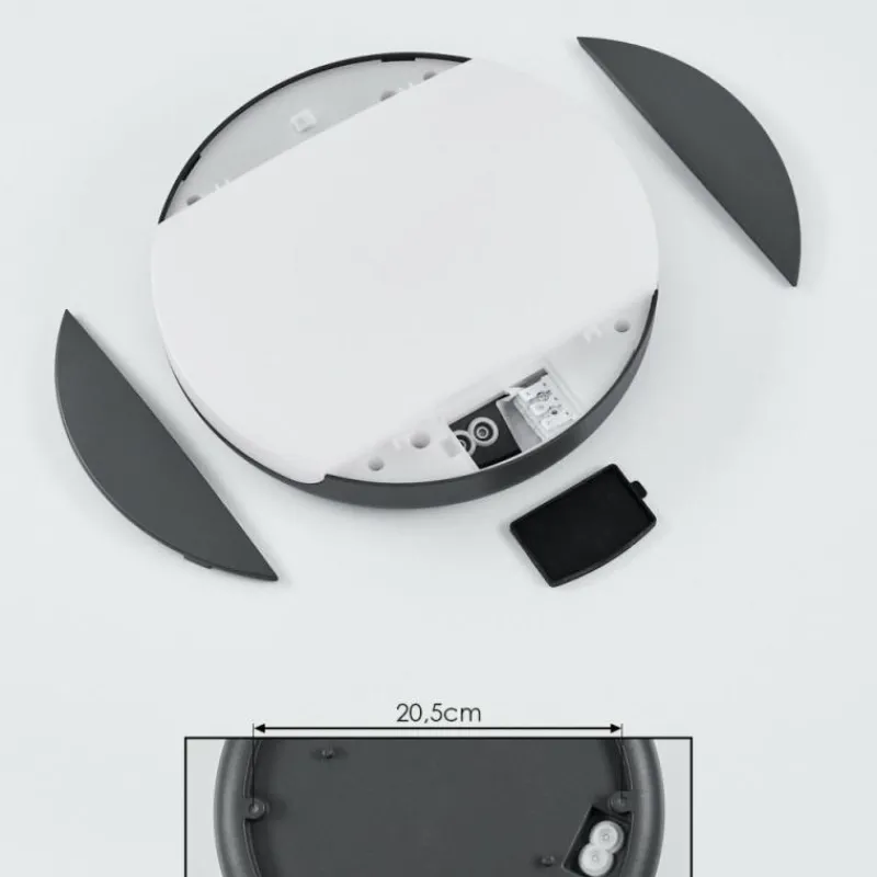 hofstein plafonnier extérieur Joserand LED Anthracite, 1 lumière