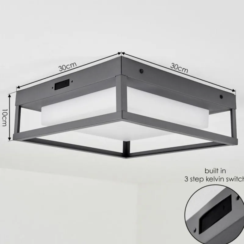 hofstein plafonnier extérieur Nonza LED Anthracite, 1 lumière