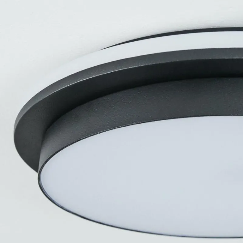 hofstein plafonnier extérieur Caucete LED Noir, 1 lumière