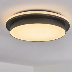 hofstein plafonnier extérieur Caucete LED Noir, 1 lumière