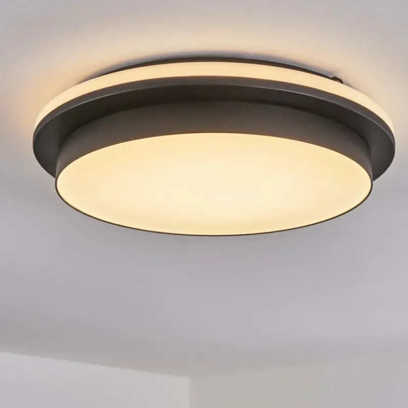 hofstein plafonnier extérieur Caucete LED Noir, 1 lumière