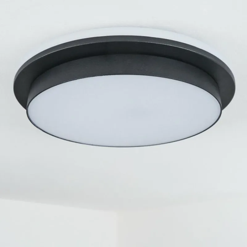 hofstein plafonnier extérieur Caucete LED Noir, 1 lumière