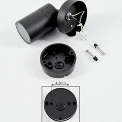 hofstein plafonnier extérieur Corneda Noir, 1 lumière