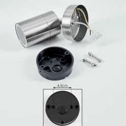 hofstein plafonnier extérieur Corneda Acier inoxydable, 1 lumière