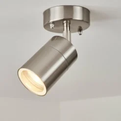 hofstein plafonnier extérieur Corneda Acier inoxydable, 1 lumière