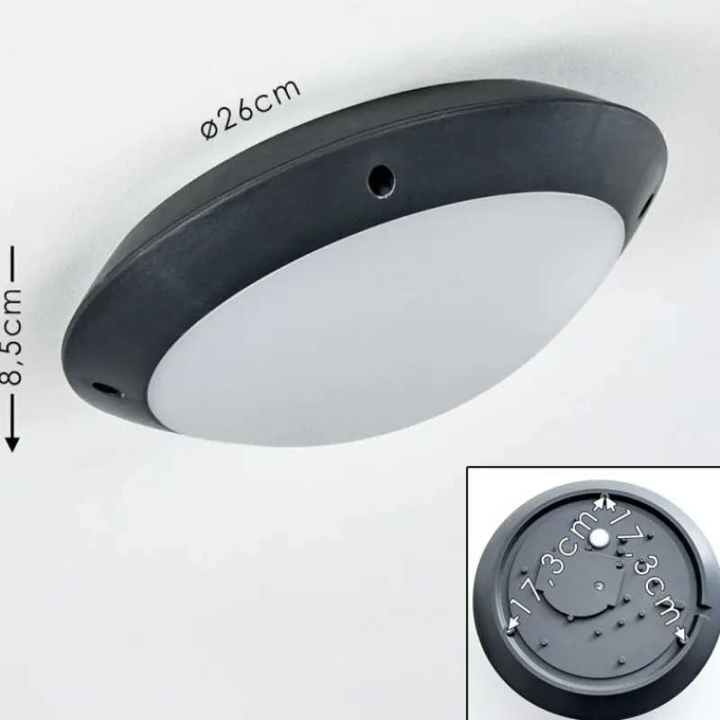 hofstein plafonnier extérieur Grafton Anthracite, 1 lumière