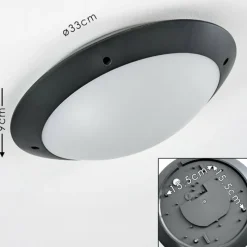 hofstein plafonnier extérieur Grafton Anthracite, 2 lumières