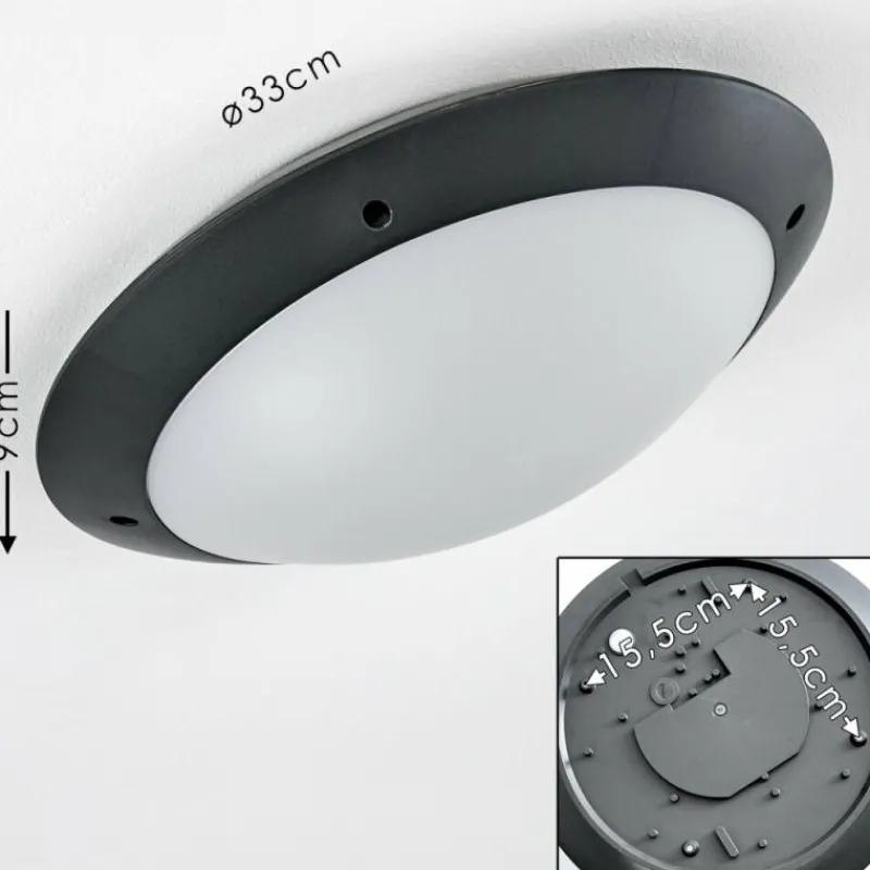 hofstein plafonnier extérieur Grafton Anthracite, 2 lumières