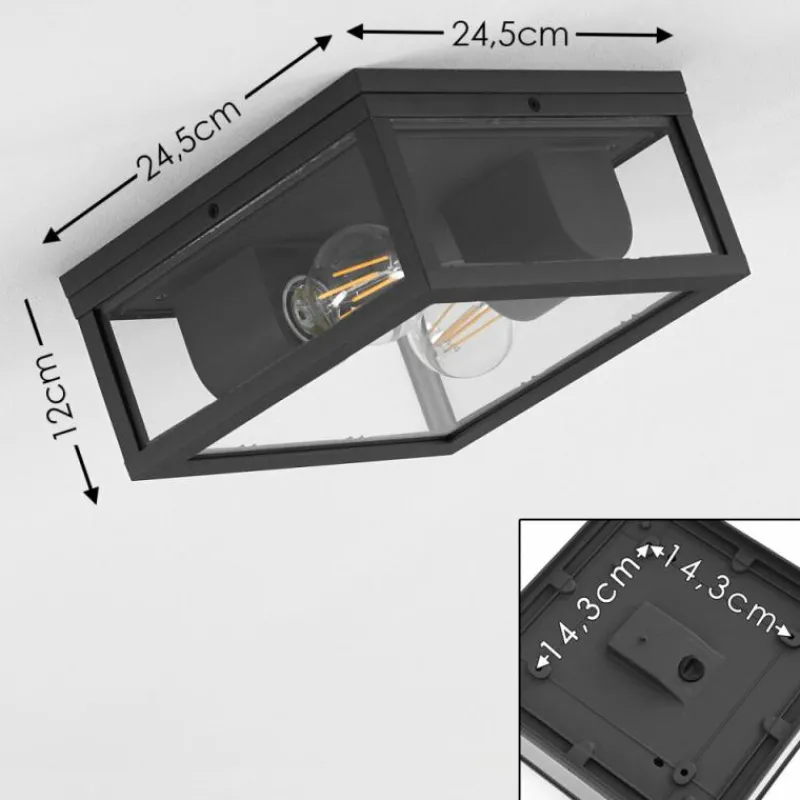hofstein plafonnier extérieur Kiwalik Anthracite, 1 lumière