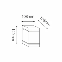 KS Verlichting plafonnier extérieur Sigma Noir, Blanc, 1 lumière