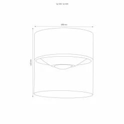 Luminaires LCD plafonnier extérieur LCD 5068 LED Noir, 1 lumière