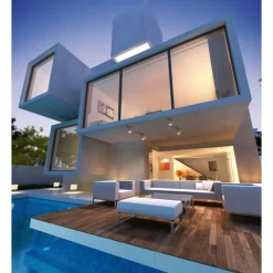 Luminaires Mantra plafonnier extérieur Mantra LEVI Gris, 1 lumière