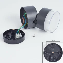 hofstein plafonnier extérieur Papagayos LED Anthracite, Blanc, 1 lumière, Changeur de couleurs