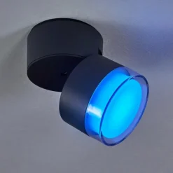 hofstein plafonnier extérieur Papagayos LED Anthracite, Blanc, 1 lumière, Changeur de couleurs