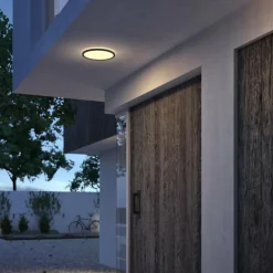 Luminaires Philips plafonnier extérieur Philips Superslim LED Noir, 1 lumière