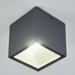 hofstein plafonnier extérieur Spidern LED Anthracite, Blanc, 1 lumière
