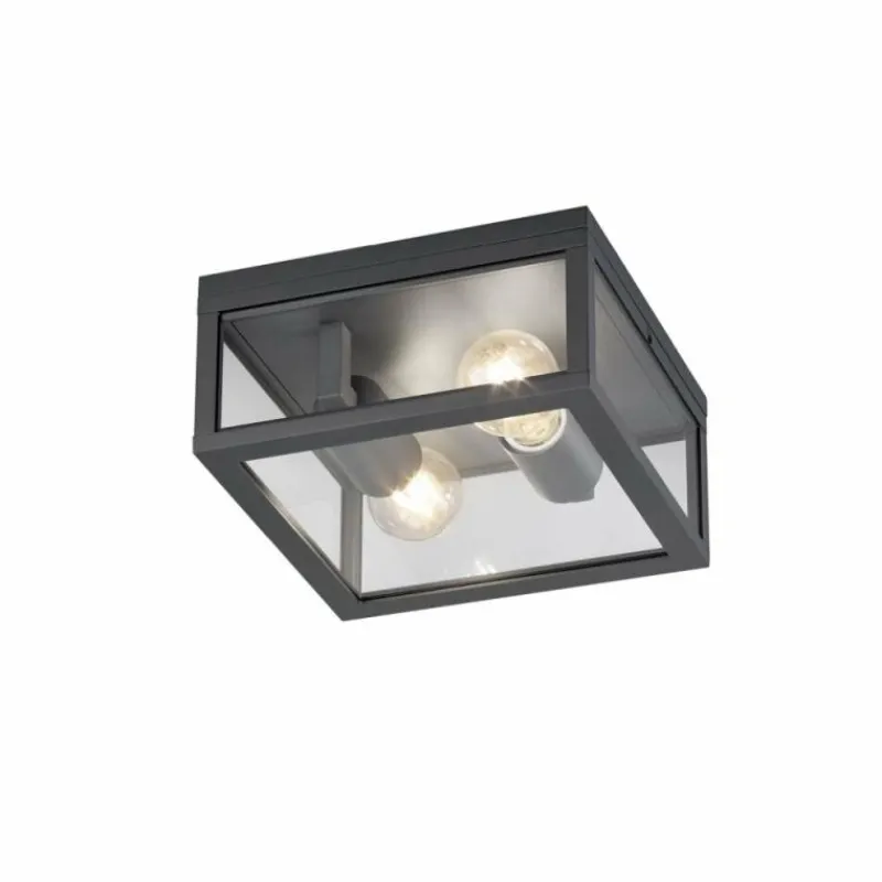Luminaires Trio plafonnier extérieur Trio GARONNE Anthracite, 2 lumières