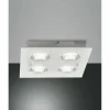 Luminaires Fabas Luce Plafonnier Fabas Luce Bali LED Argenté, 4 lumières