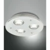 Luminaires Fabas Luce Plafonnier Fabas Luce Bali LED Argenté, 3 lumières