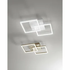 Luminaires Fabas Luce Plafonnier Fabas Luce Bard LED Blanc, 1 lumière* Éclairage Led