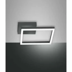 Luminaires Fabas Luce Plafonnier Fabas Luce Bard LED Anthracite, 1 lumière* Éclairage Led