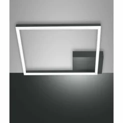 Luminaires Fabas Luce Plafonnier Fabas Luce Bard LED Anthracite, 1 lumière