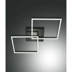 Luminaires Fabas Luce Plafonnier Fabas Luce Bard LED Anthracite, 1 lumière