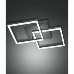 Luminaires Fabas Luce Plafonnier Fabas Luce Bard LED Anthracite, 1 lumière* Éclairage Led