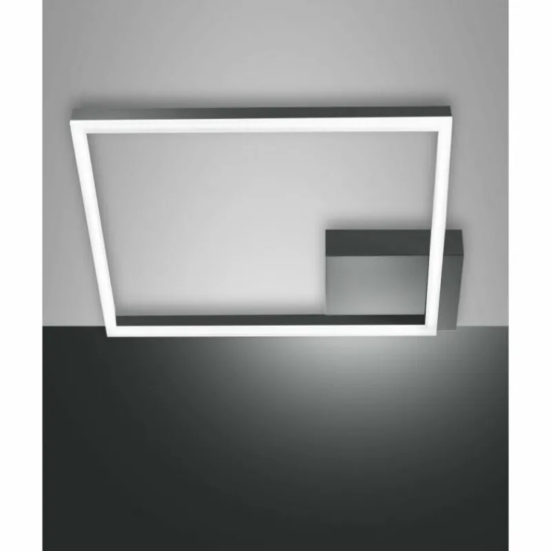 Luminaires Fabas Luce Plafonnier Fabas Luce Bard LED Anthracite, 1 lumière