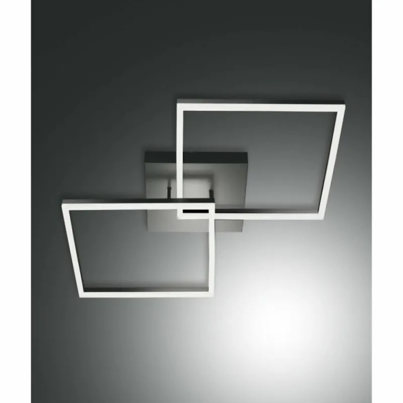 Luminaires Fabas Luce Plafonnier Fabas Luce Bard LED Anthracite, 1 lumière