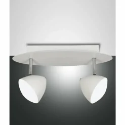 Luminaires Fabas Luce Plafonnier Fabas Luce Bike LED Blanc, 2 lumières* Éclairage Led