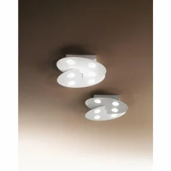 Luminaires Fabas Luce Plafonnier Fabas Luce Cake LED Blanc, 6 lumières* Éclairage Led