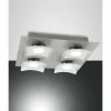 Luminaires Fabas Luce Plafonnier Fabas Luce Desus LED Nickel mat, 4 lumières