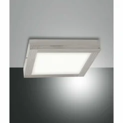 Luminaires Fabas Luce Plafonnier Fabas Luce Egon LED Nickel mat, 1 lumière* Éclairage Led