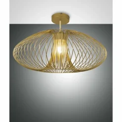 Lampes Dorées-Luminaires Fabas Luce Plafonnier Fabas Luce Fassa Or, 1 lumière