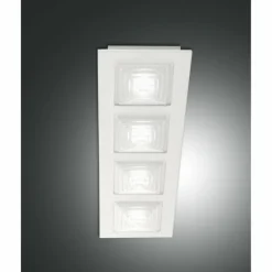 Luminaires Fabas Luce Plafonnier Fabas Luce Formia LED Blanc, 4 lumières